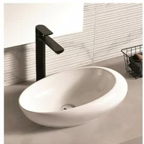 Lavoar pe blat Inter Ceramic Art alb lucios 58 cm