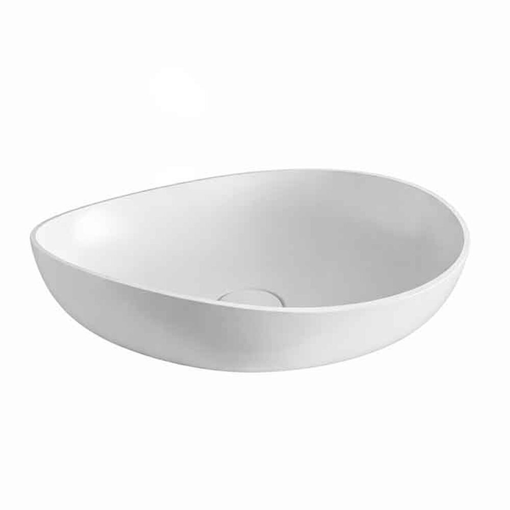 Lavoar pe blat KolpaSan Orphia compozit Kerrock 56 cm alb