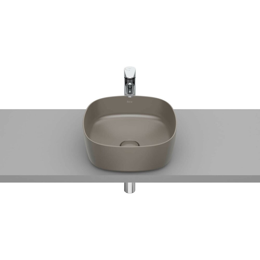 Lavoar pe blat maro mat Roca Inspira Soft 37 cm