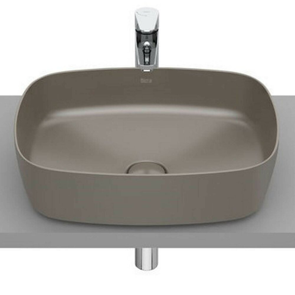 Lavoar pe blat maro mat Roca Inspira Soft 50 cm
