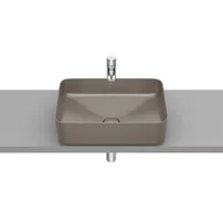 Lavoar pe blat maro mat Roca Inspira Square 50 cm