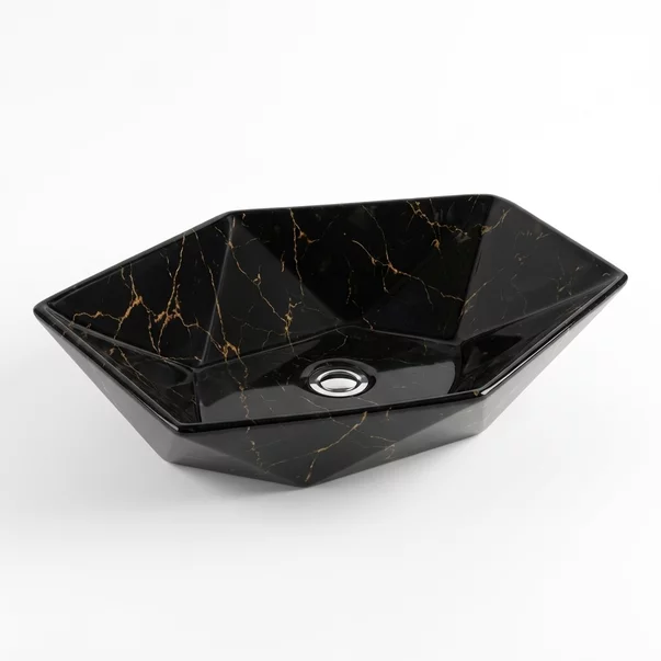 Lavoar pe blat negru/auriu Rune Kari 63.5 cm picture - 6