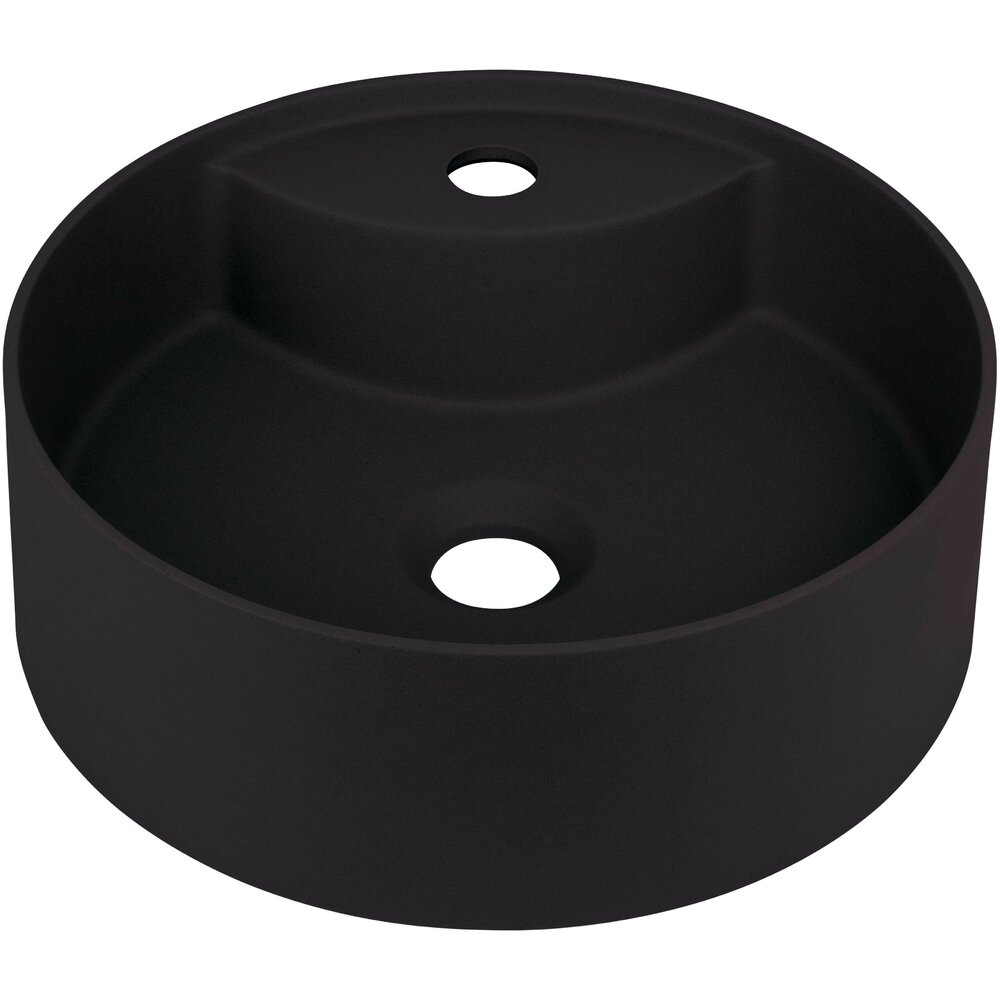 Lavoar pe blat negru cu orificiu baterie Deante Silia 36 cm