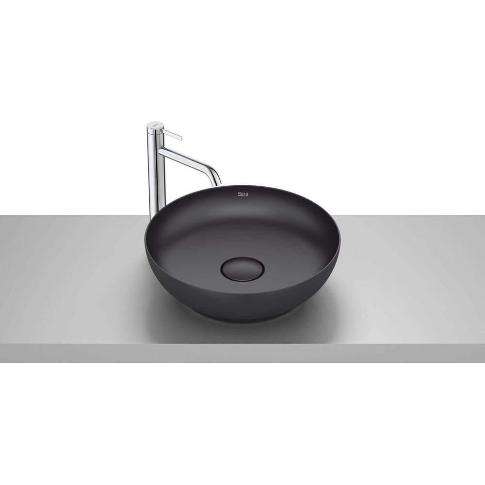 Lavoar pe blat negru mat Roca Bol 42.5 cm