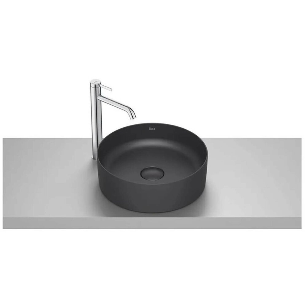 Lavoar pe blat negru mat Roca Terra 39 cm