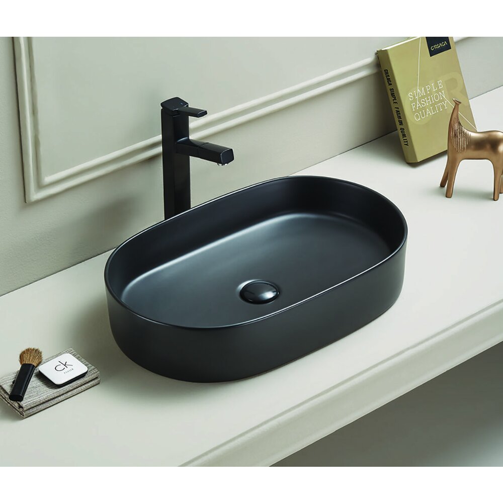 Lavoar pe blat negru Rune Vidar 60 cm