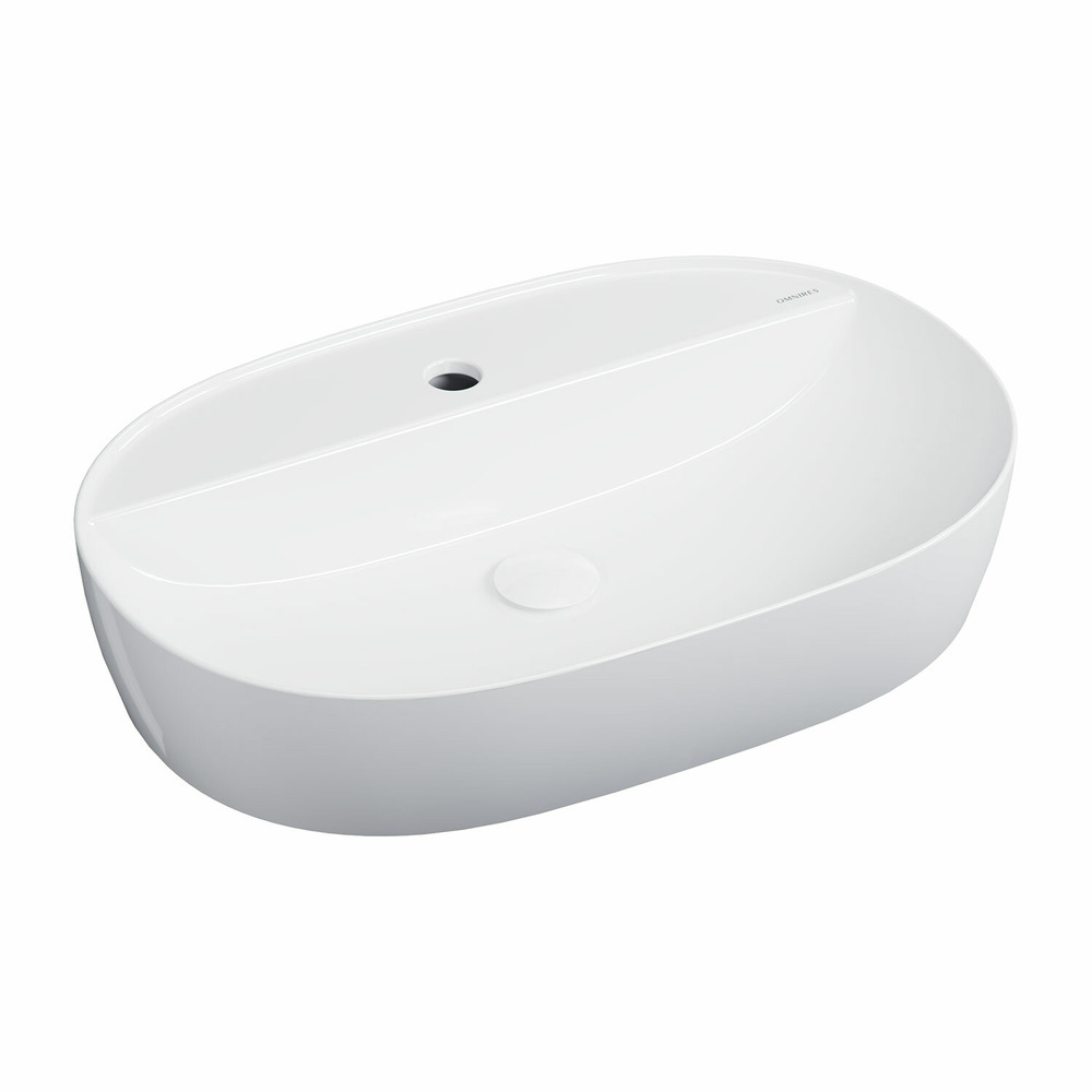 Lavoar pe blat Omnires Atlanta alb 60.5 x 40 cm