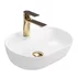 Lavoar pe blat Rea Aura oval 42 cm alb lucios picture - 2