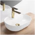 Lavoar pe blat Rea Aura oval 42 cm alb lucios picture - 1