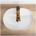 Lavoar pe blat Rea Aura oval 42 cm alb lucios picture - 4