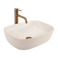 Lavoar pe blat Rea Belinda dreptunghiular 46.5 cm bej-nisip mat