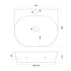 Lavoar pe blat Rea Kim semioval 45.5 cm alb lucios picture - 6