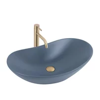 Lavoar pe blat Rea Royal oval 61.5 cm Blueberry albastru mat