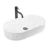 Lavoar pe blat Rea Vanda oval 60 cm alb lucios picture - 2