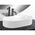 Lavoar pe blat Rea Vanda oval 60 cm alb lucios picture - 5