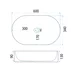 Lavoar pe blat Rea Vanda oval 60 cm alb lucios picture - 6