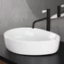 Lavoar pe blat Rea Vanila asimetric 51 cm alb lucios picture - 2