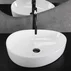 Lavoar pe blat Rea Vanila asimetric 51 cm alb lucios picture - 3