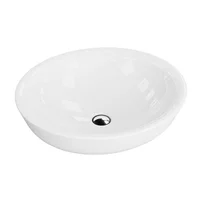 Lavoar pe blat Rune Algiz oval 61 cm alb lucios