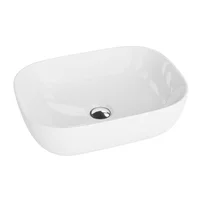 Lavoar pe blat Rune Arne dreptunghiular 46 cm alb lucios