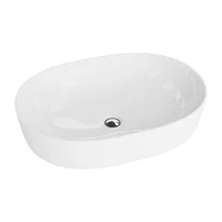 Lavoar pe blat Rune Dagaz oval 60 cm alb lucios