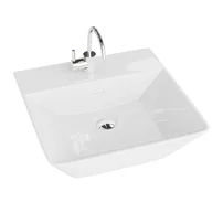 Lavoar pe blat Rune Eskil dreptunghiular 42 cm alb lucios