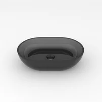 Lavoar pe blat Rune Mond oval 58 cm rasina fumuriu