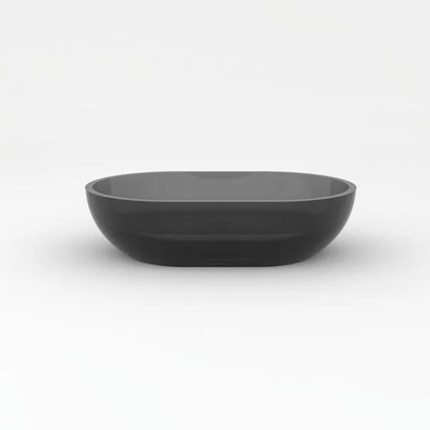 Runa Lavoar pe blat Rune Mond oval 58 cm rasina transparenta - fumuriu