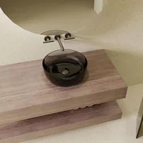 Lavoar pe blat Rune Mond rotund 40 cm rasina fumuriu