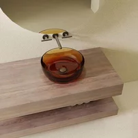 Lavoar pe blat Rune Mond rotund 40 cm rasina maro-cupru