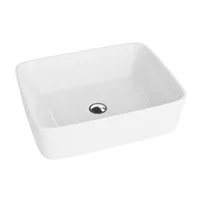 Lavoar pe blat Rune Sif dreptunghiular 48 cm alb lucios