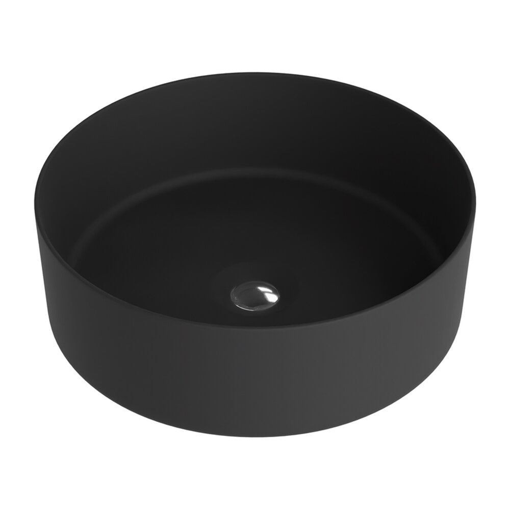 Lavoar pe blat Rune Thora rotund 37 cm negru mat