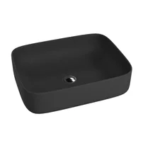 Lavoar pe blat Rune Thorfinn dreptunghiular 51 cm negru mat