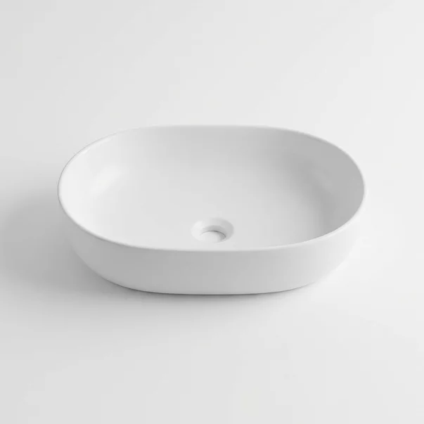 Lavoar pe blat Rune Viggo oval 60 cm alb lucios picture - 3