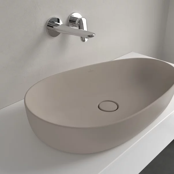 Lavoar pe blat Villeroy&Boch Antao TitanCeram Almond CeramicPlus 65x40 cm picture - 4