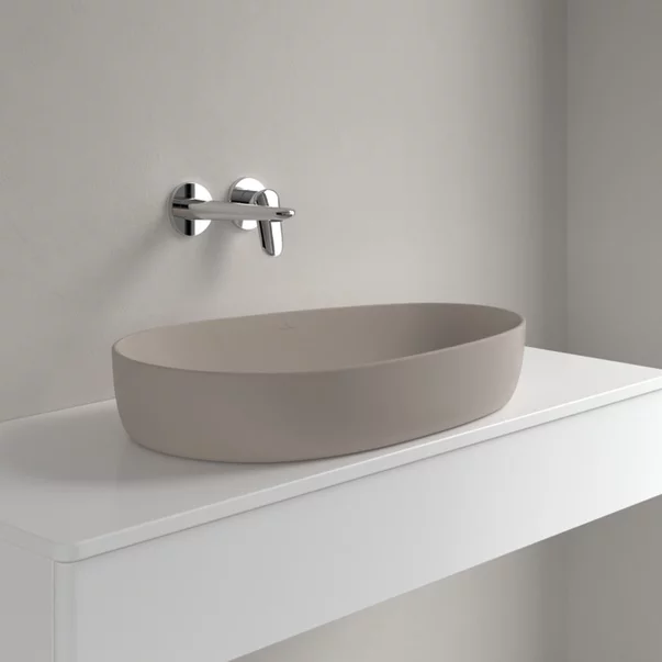 Lavoar pe blat Villeroy&Boch Antao TitanCeram Almond CeramicPlus 65x40 cm picture - 5