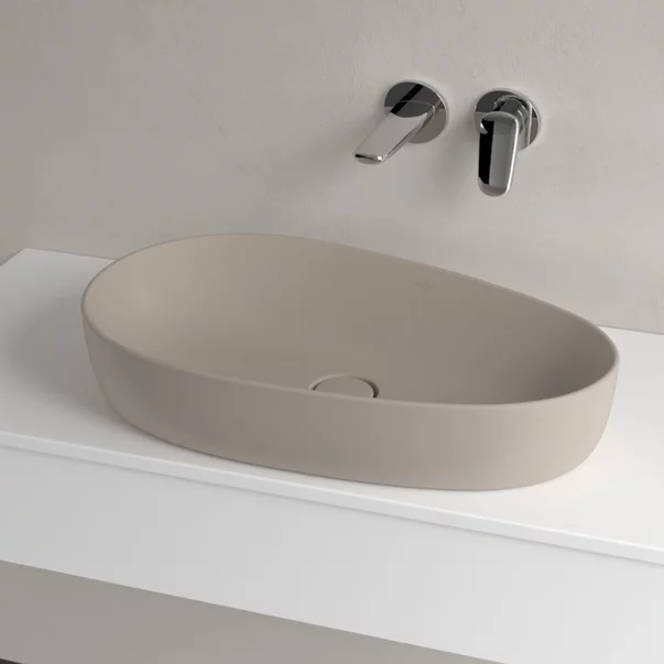 Lavoar pe blat Villeroy&Boch Antao TitanCeram Almond CeramicPlus 65x40 cm picture - 6