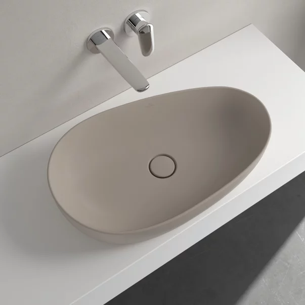 Lavoar pe blat Villeroy&Boch Antao TitanCeram Almond CeramicPlus 65x40 cm picture - 7
