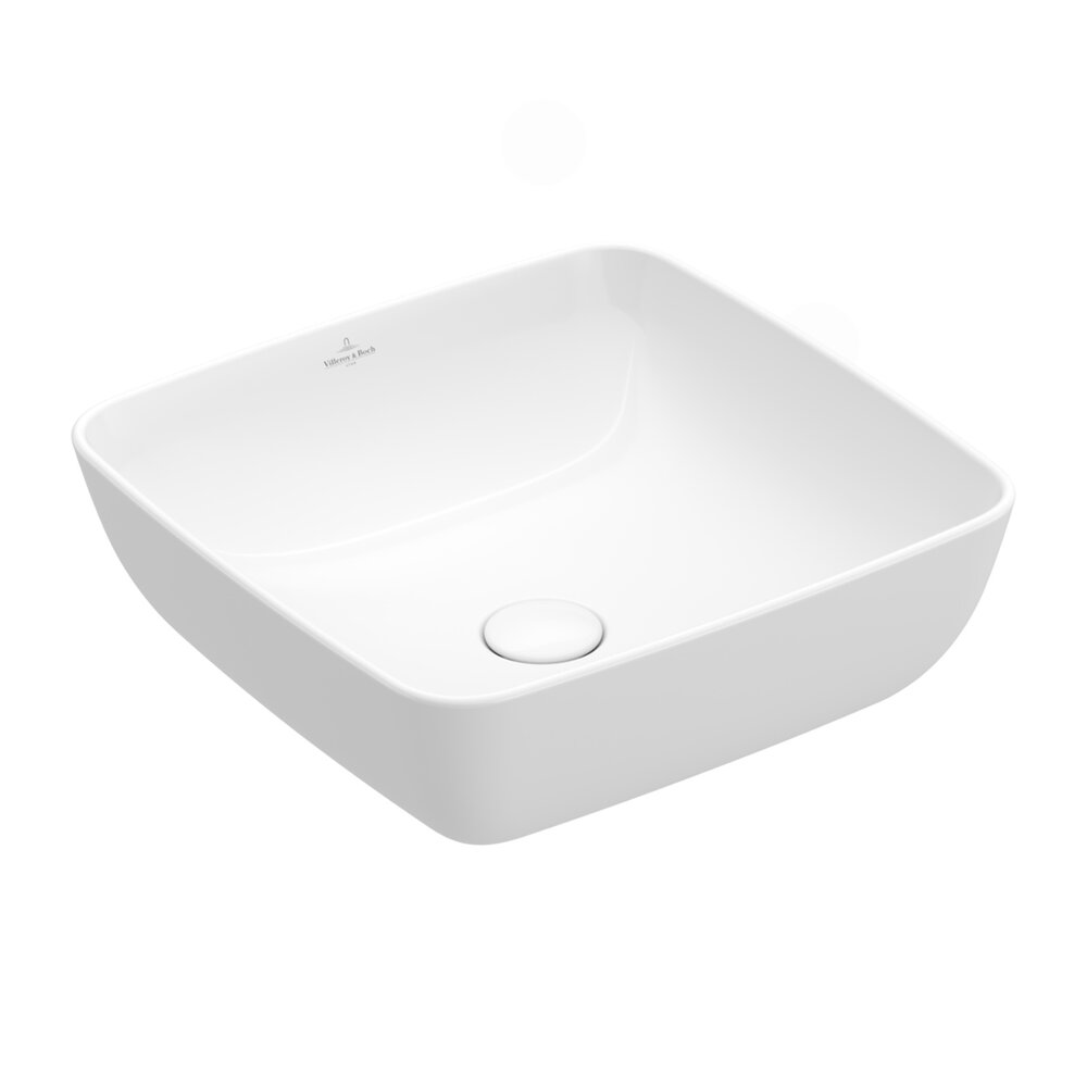 Lavoar pe blat Villeroy&Boch Artis TitanCeram alb Alpin CeramicPlus 41x41 cm