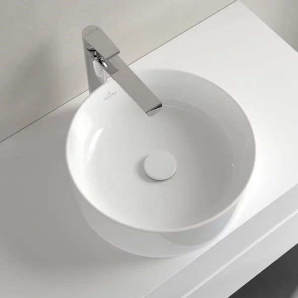 Lavoar pe blat Villeroy&Boch Collaro TitanCeram alb Alpin CeramicPlus 40 cm picture - 6