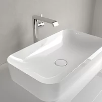 Lavoar pe blat Villeroy&Boch Finion alb lucios Alpin CeramicPlus 60x35 cm TitanCeram
