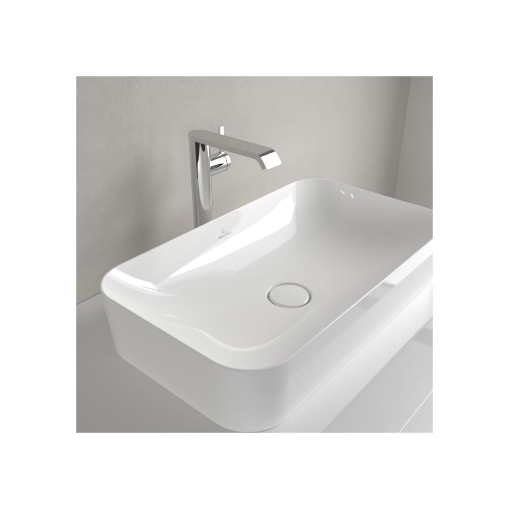 Lavoar pe blat Villeroy&Boch Finion alb lucios Alpin CeramicPlus 60x35 cm TitanCeram