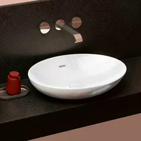 Lavoar pe blat Villeroy&Boch Loop&Friends alb lucios Alpin CeramicPlus 56x38 cm TitanCeram