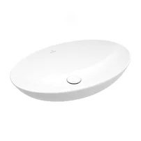 Lavoar pe blat Villeroy&Boch Loop&Friends alb lucios Alpin CeramicPlus 62x42 cm TitanCeram