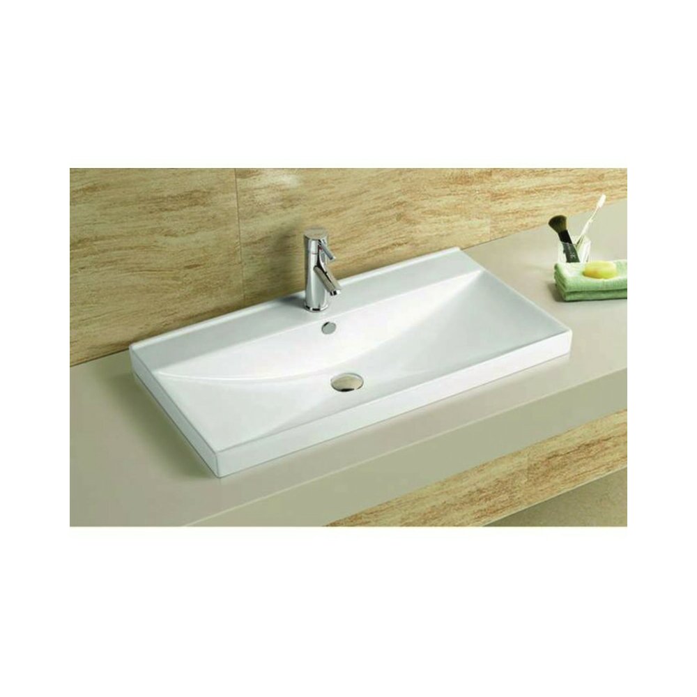 Lavoar pe mobilier Inter Ceramic alb finisaj lucios 91 cm