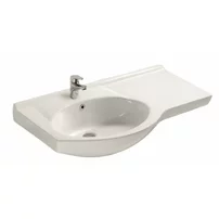 Lavoar pe mobilier Inter Ceramic alb finisaj lucios 94 cm spatiu depozitare