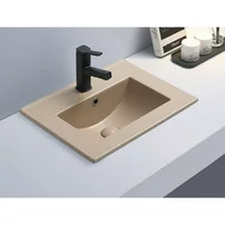Lavoar pe mobilier Inter Ceramic bej mat 61 cm