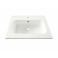 Lavoar pe mobilier Inter Ceramic finisaj alb lucios 61 cm