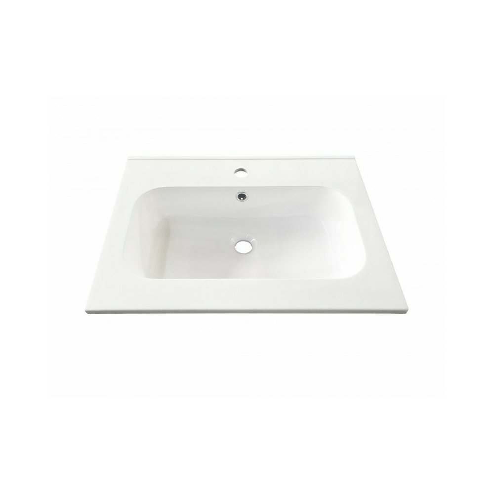 Lavoar pe mobilier Inter Ceramic finisaj alb lucios 61 cm