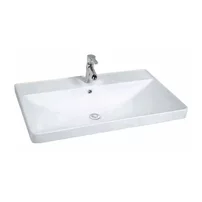 Lavoar pe mobilier Inter Ceramic finisaj alb lucios 80 cm